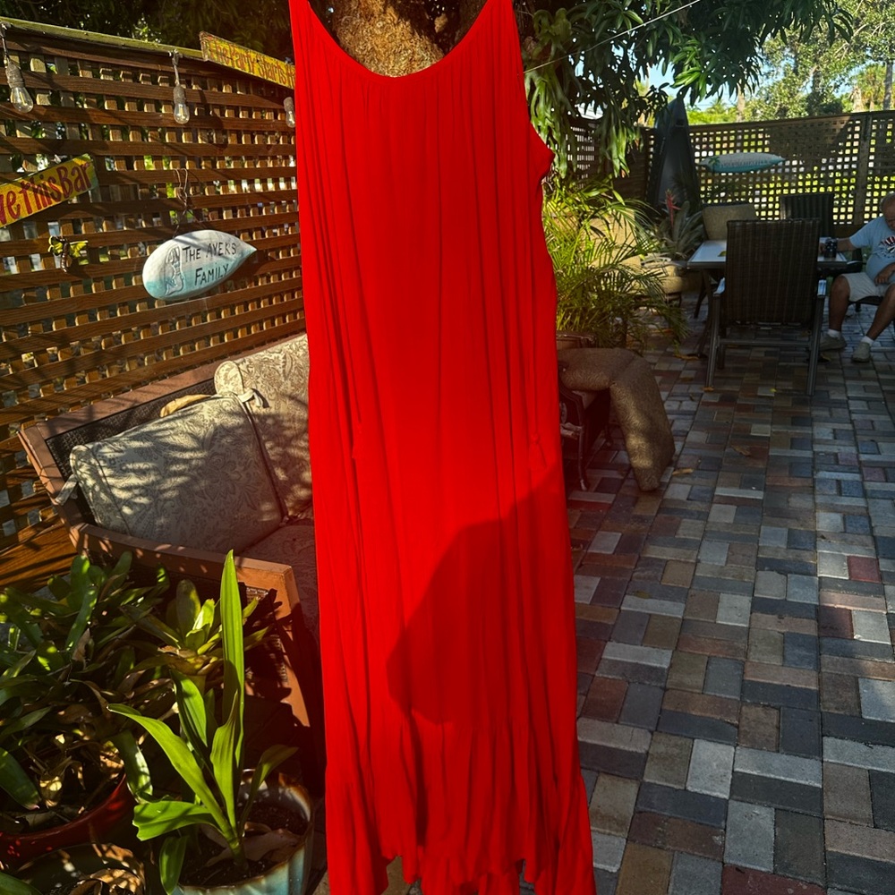 Ava & Viv Vibrant Red Maxi Dress - Picture 7 of 12